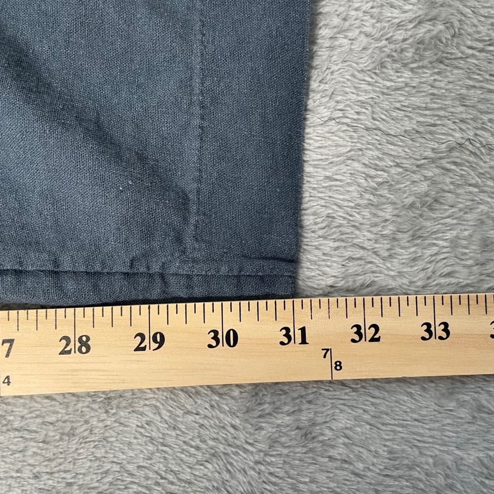 Old Navy Pants Womens XL Tall Blue Linen Blend Taylor High Rise Straight Trouser - Picture 6 of 7